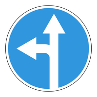 Знак 4.1.5 Движение прямо и налево