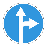 Знак 4.1.4 Движение прямо и направо