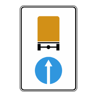 Знак 4.8.1 Направление движения транспортных средств с опасными грузами (прямо)