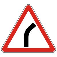 Знак 1.11.1 Опасный поворот (вправо)