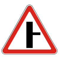 Знак 2.3.2 Примыкание второстепенной дороги (под углом 90 градусов, справа)