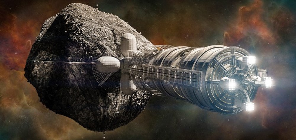 космолет НАСА на астероиде