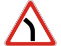 Знак 1.11.2 Опасный поворот (влево)