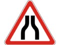 Знак 1.20.1 Сужение дороги (с обеих сторон)