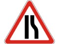 Знак 1.20.2 Сужение дороги (справа)