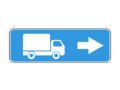 Знак 6.15.2 Направление движения для грузовых автомобилей (стрелка направо)